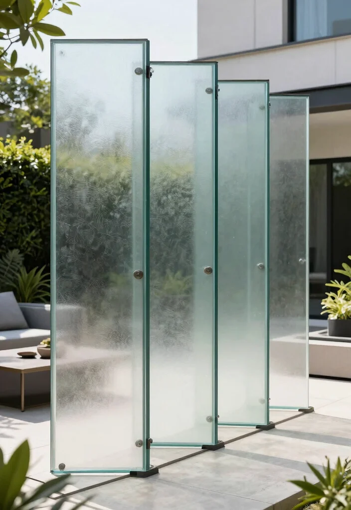 12 Backyard Privacy Screen Ideas That Block Neighbors Fast - 12. Glass Panels 1