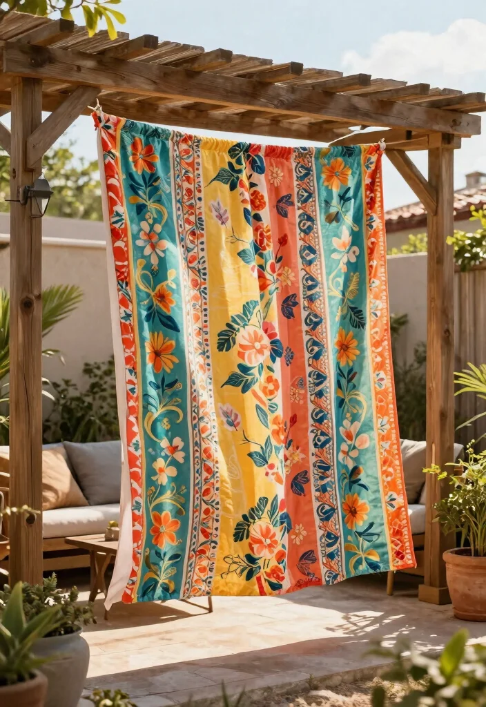 12 Backyard Privacy Screen Ideas That Block Neighbors Fast - 6. Fabric Screens 1