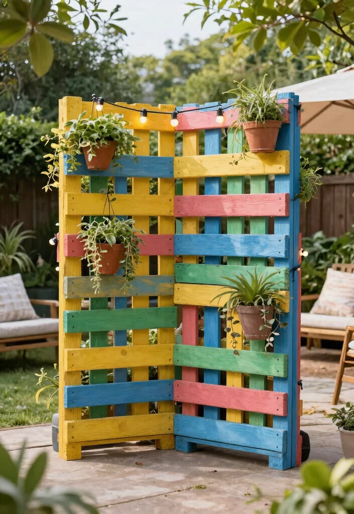 12 Backyard Privacy Screen Ideas That Block Neighbors Fast - 9. DIY Pallet Screens 1