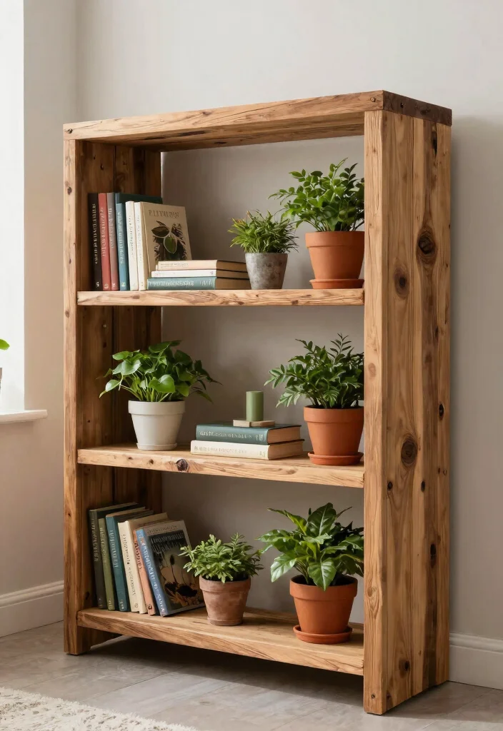 12 Floor to Ceiling Bookshelves That Hold Weight Without Sagging - 5. Reclaimed Wood Bookshelves 1