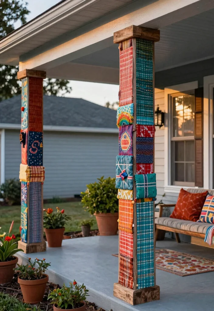12 Front Porch Columns That Add Character Without a Full Rebuild - 12. DIY Creative Covers 1