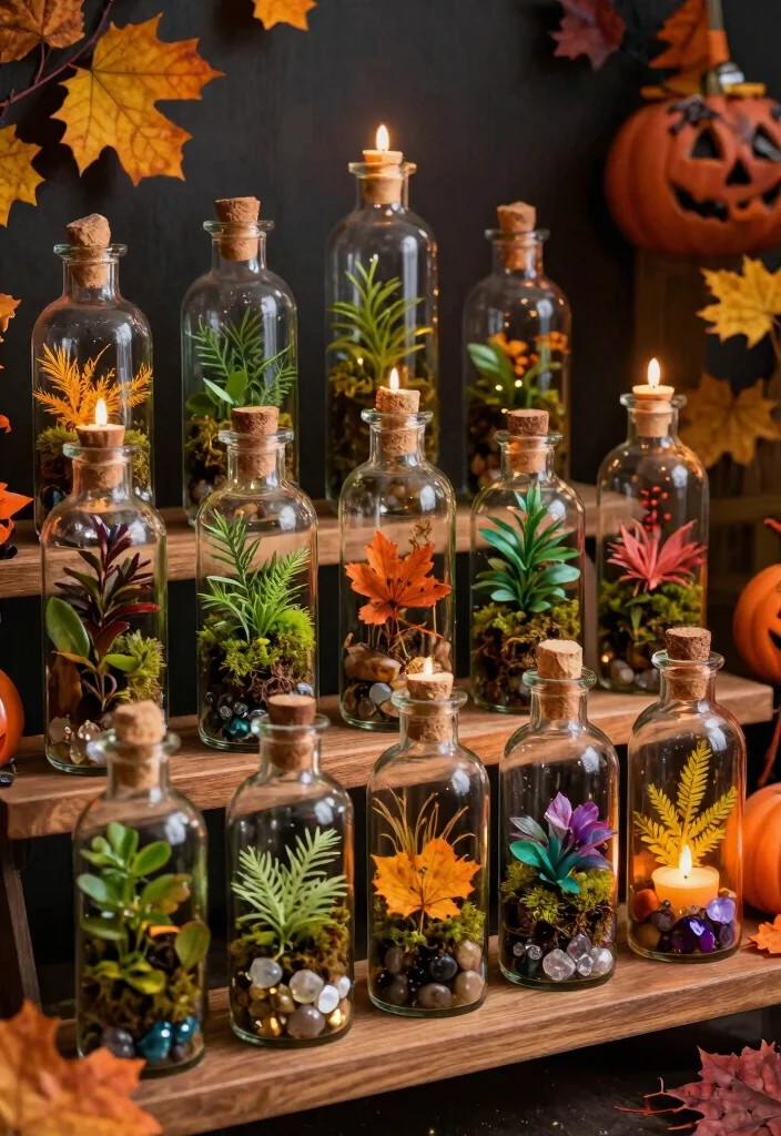 12 Halloween Planter Ideas That Look Spooky Without Buying New Pots - 9. The Potion Bottle Planter 1