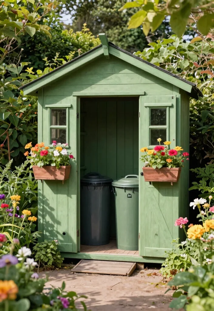 12 Outdoor Trash Can Hideaway Ideas That Keep Bins Out of Sight - 3. Garden Shed Solutions 1