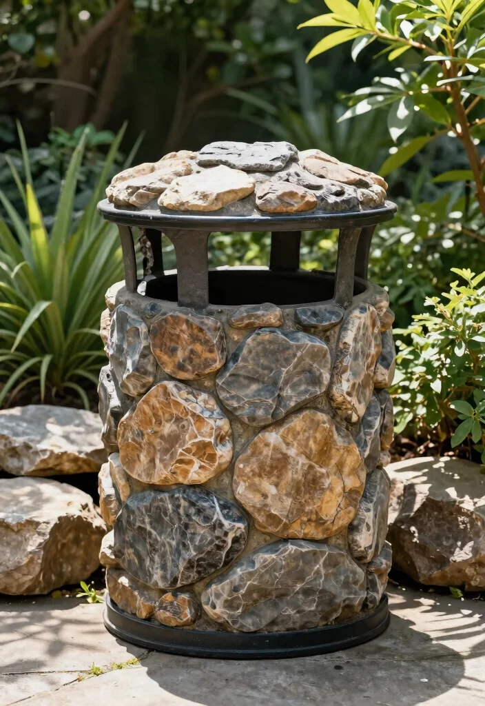 12 Outdoor Trash Can Hideaway Ideas That Keep Bins Out of Sight - 8. Faux Rock Covers 1