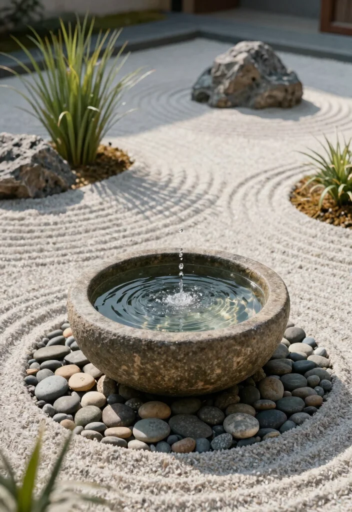 12 Solar Fountain Planter Ideas That Run Without Buried Lines or Outlets - 5. Zen Garden Retreat 1