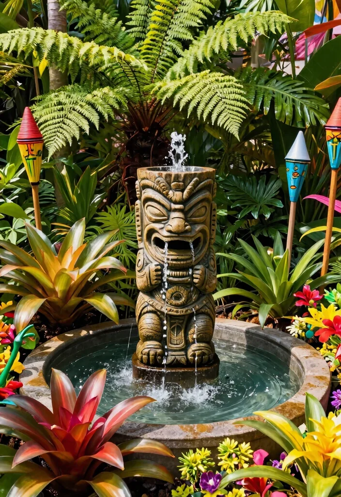 12 Solar Fountain Planter Ideas That Run Without Buried Lines or Outlets - 9. Themed Garden Fountains 1