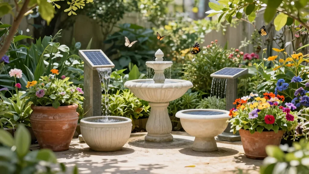 12 Solar Fountain Planter Ideas That Run Without Buried Lines or Outlets