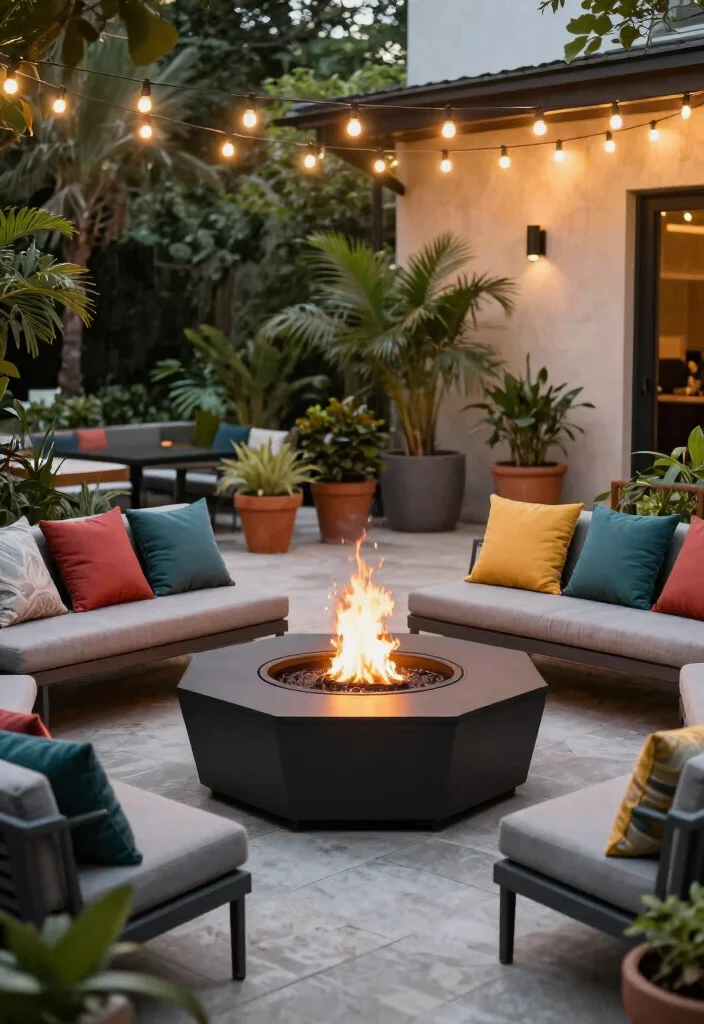 12 Solo Fire Pit Ideas That Fit on Small Patios and Decks - 8. Hexagonal Fire Pit 1