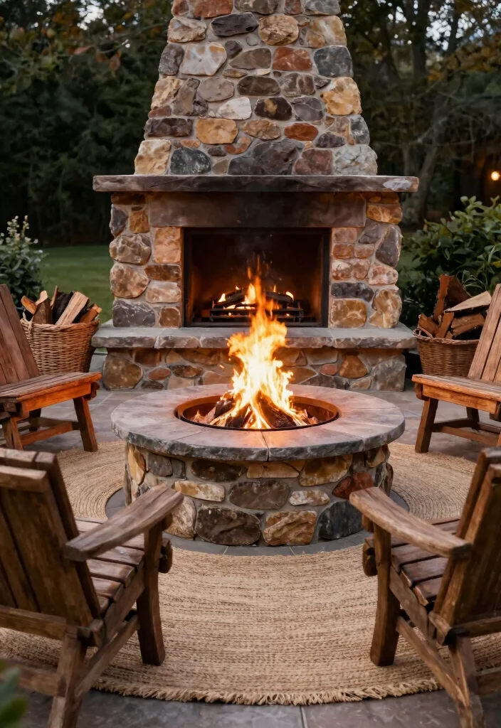 12 Solo Fire Pit Ideas That Fit on Small Patios and Decks - 9. Fire Pit with a Stone Surround 1