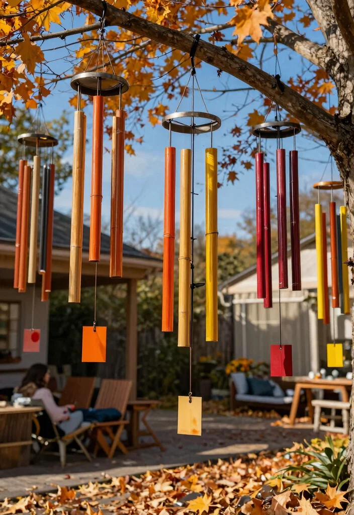 12 Thanksgiving Decorations for Outdoors That Survive Wind and Rain - 6. Colorful Wind Chimes 1