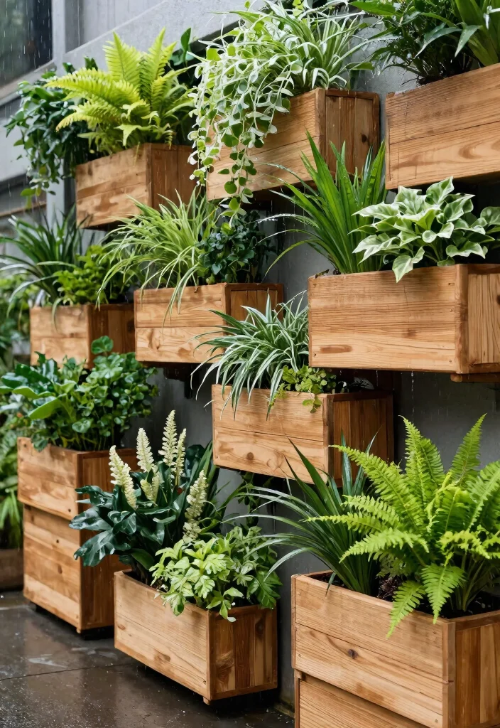 14 Cedar Planter Box Ideas That Won't Rot in Wet Climates - 13. Vertical Cedar Planter Boxes 1