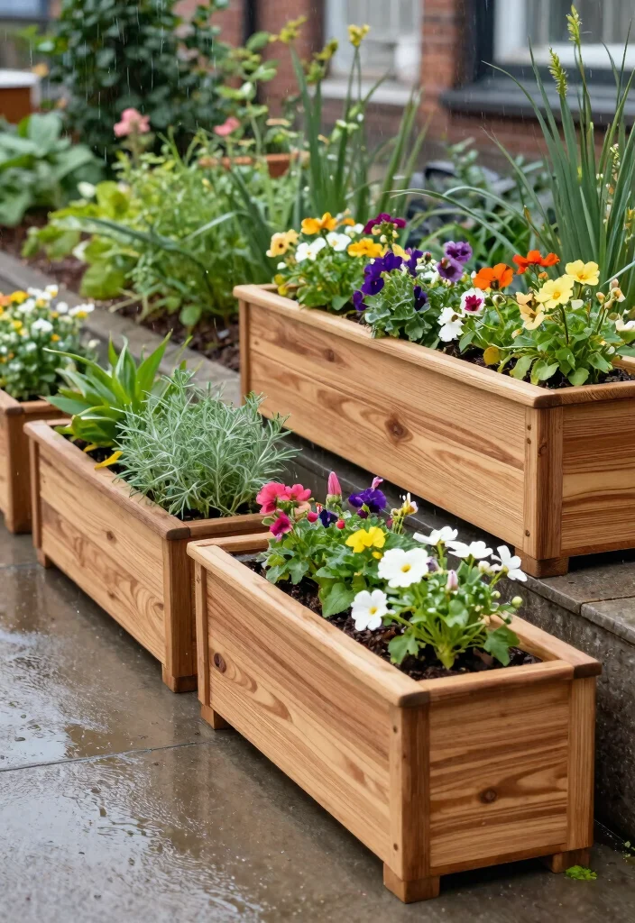 14 Cedar Planter Box Ideas That Won't Rot in Wet Climates - 5. Custom Cedar Planter Boxes 1