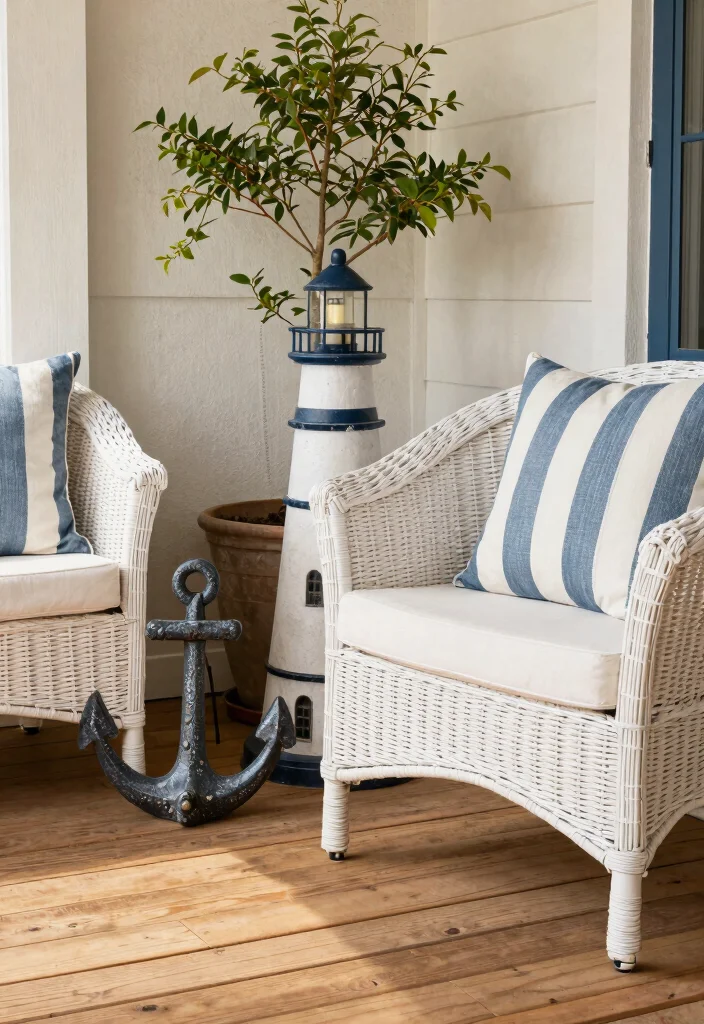14 Coastal Farmhouse Decor Ideas That Feel Beachy Without Looking Tacky - 3. Nautical Design Elements 1