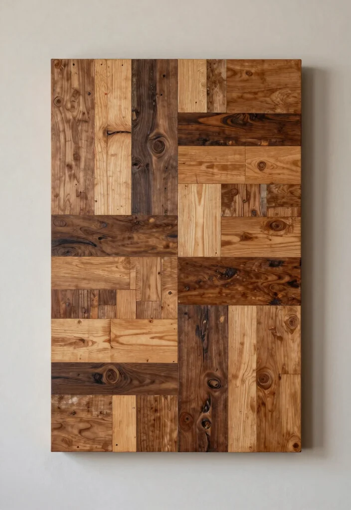 14 Farmhouse Wall Art Ideas That Fill Big Blank Walls on a Budget - 11. Reclaimed Wood Panels 1