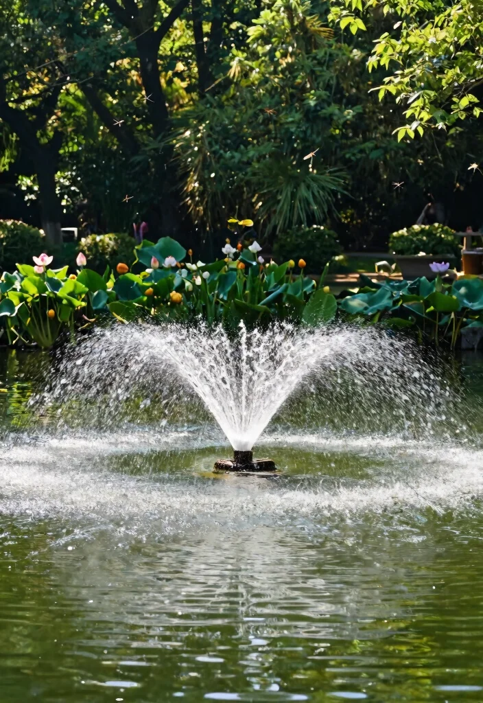 14 Front Yard Fountain Ideas That Run Without a Buried Water Line - 9. Floating Fountain 1