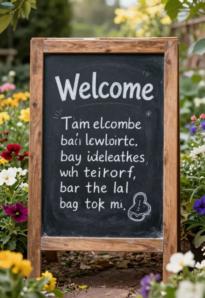 14 House Name Plate Design Outdoor Ideas That Survive Any Weather - 5. Playful Chalkboard Signs for Seasonal Changes 1