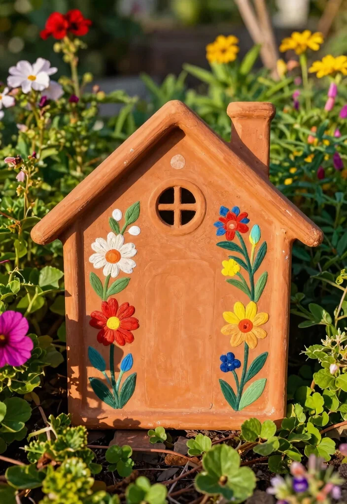14 House Name Plate Design Outdoor Ideas That Survive Any Weather - 6. Hand-Painted Terra Cotta for a Unique Touch 1