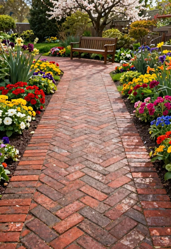 14 Paving Ideas for Outdoor Spaces on a Budget - 2. Vintage Brick - Old Meets New 1