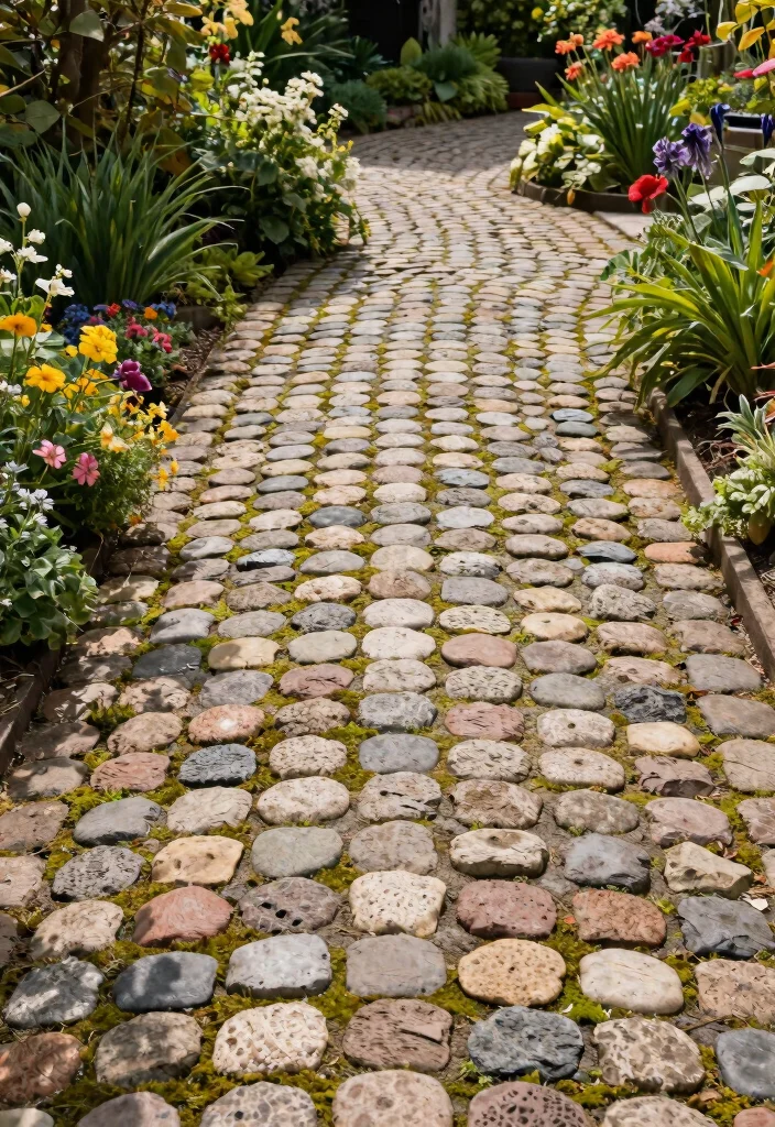 14 Paving Ideas for Outdoor Spaces on a Budget - 9. Cobblestone - Rustic Charm 1
