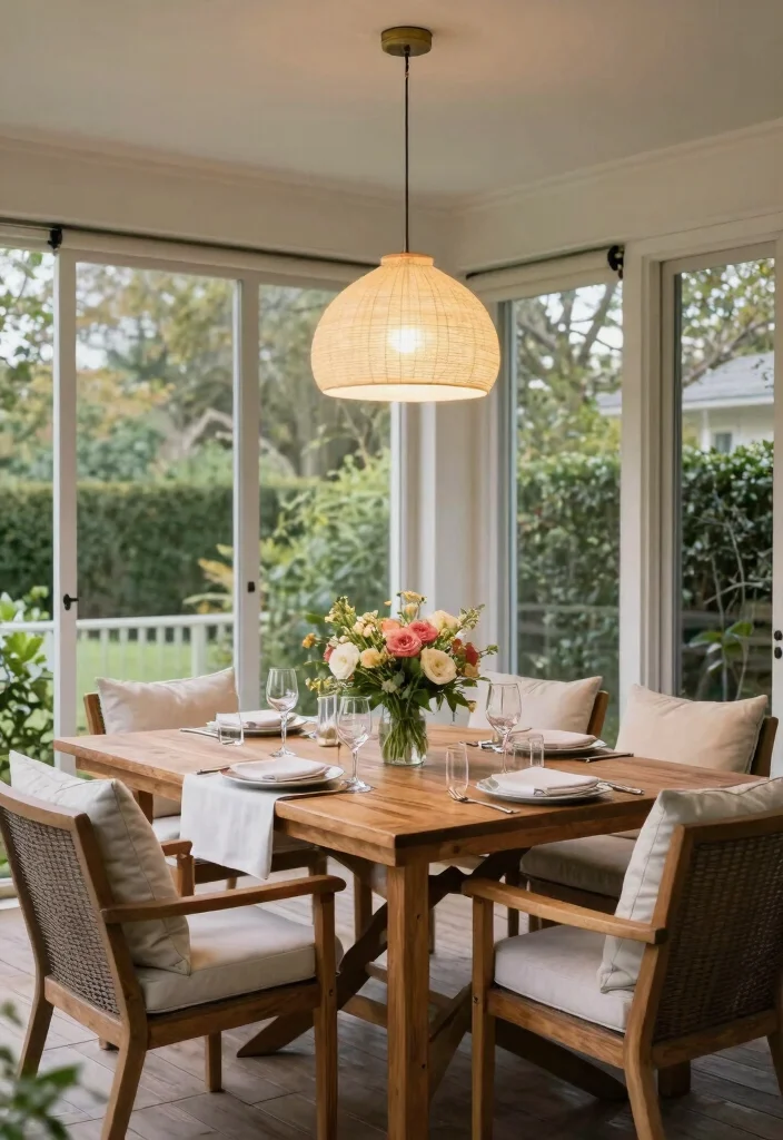 14 Retractable Screen Porch Ideas for Year-Round Use - 2. Elegant Dining Space 1