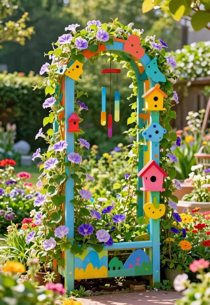 14 Unique Trellis Ideas That Don't Look Like Everyone Else's - 11. Whimsical Garden Trellis 1