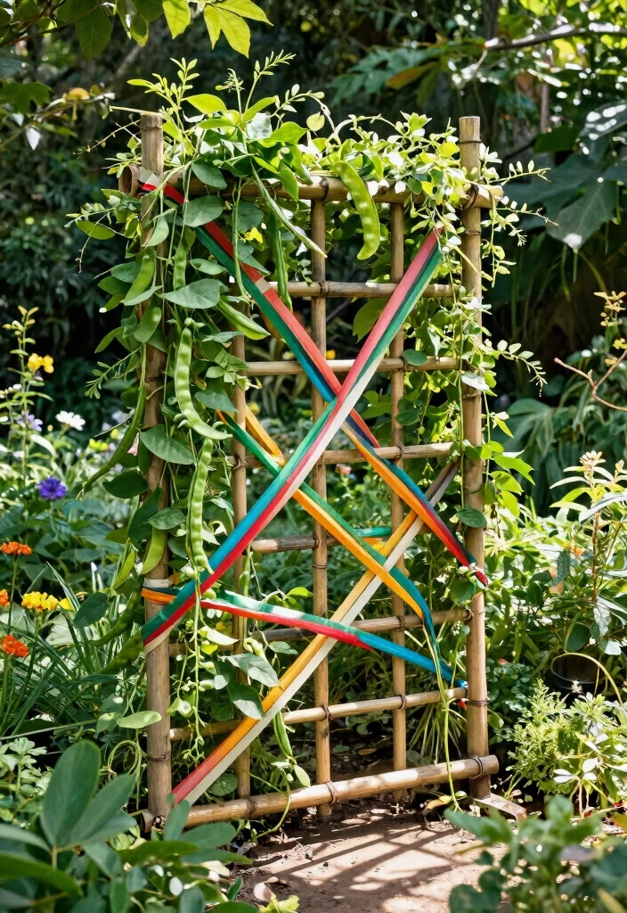 14 Unique Trellis Ideas That Don't Look Like Everyone Else's - 14. Creative Bamboo Trellis 1