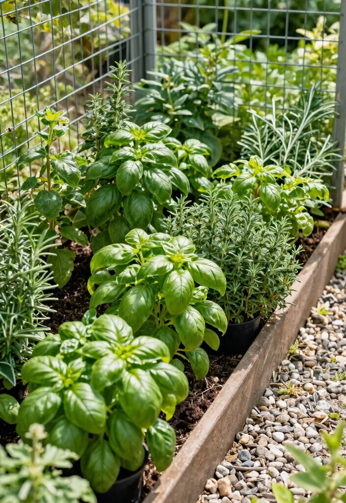 14 Wire Mesh Fence Ideas for Gardens That Keep Critters Out - 13. Wire Mesh Herb Garden Enclosure 1
