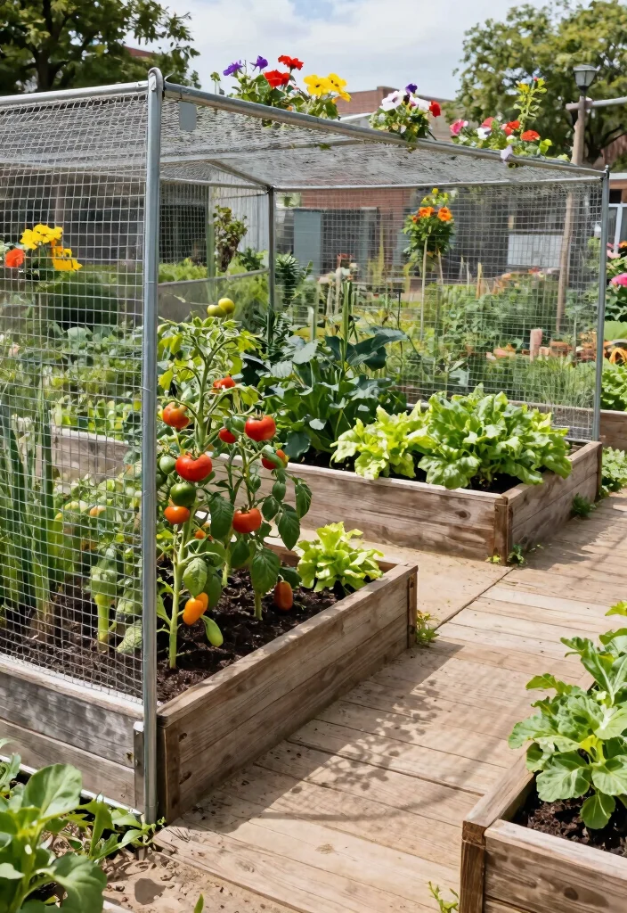 14 Wire Mesh Fence Ideas for Gardens That Keep Critters Out - 4. Raised Bed Wire Mesh Enclosures 1