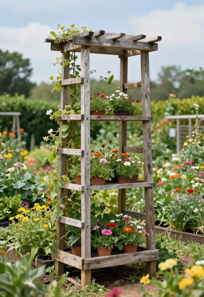 15 Backyard Pallet Ideas on a Budget That Look Expensive - 4. DIY Pallet Garden Trellis 1