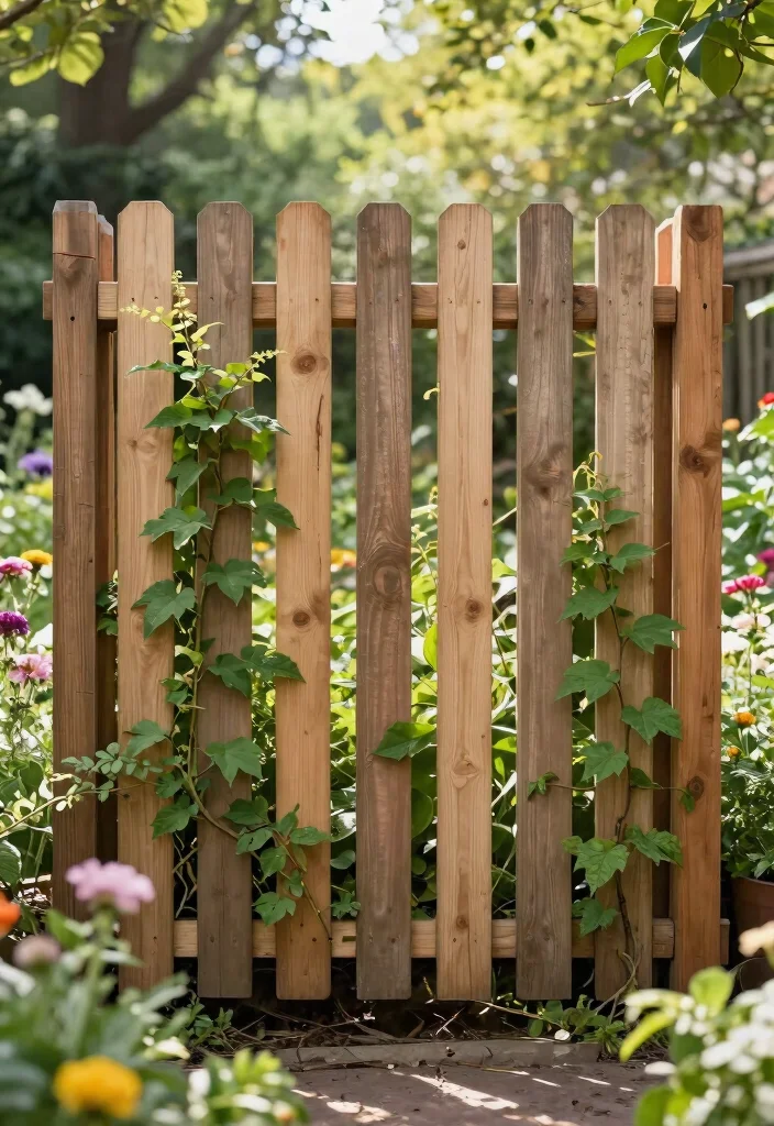 15 Backyard Pallet Ideas on a Budget That Look Expensive - 7. Pallet Garden Fence 1