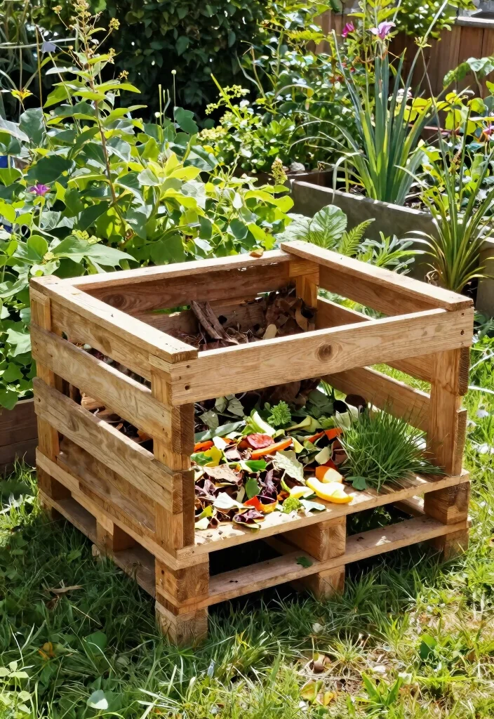 15 Backyard Pallet Ideas on a Budget That Look Expensive - 9. Pallet Compost Bin 1