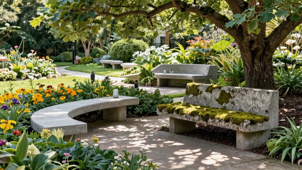 15 Concrete Bench Outdoor Ideas That Weather Any Storm