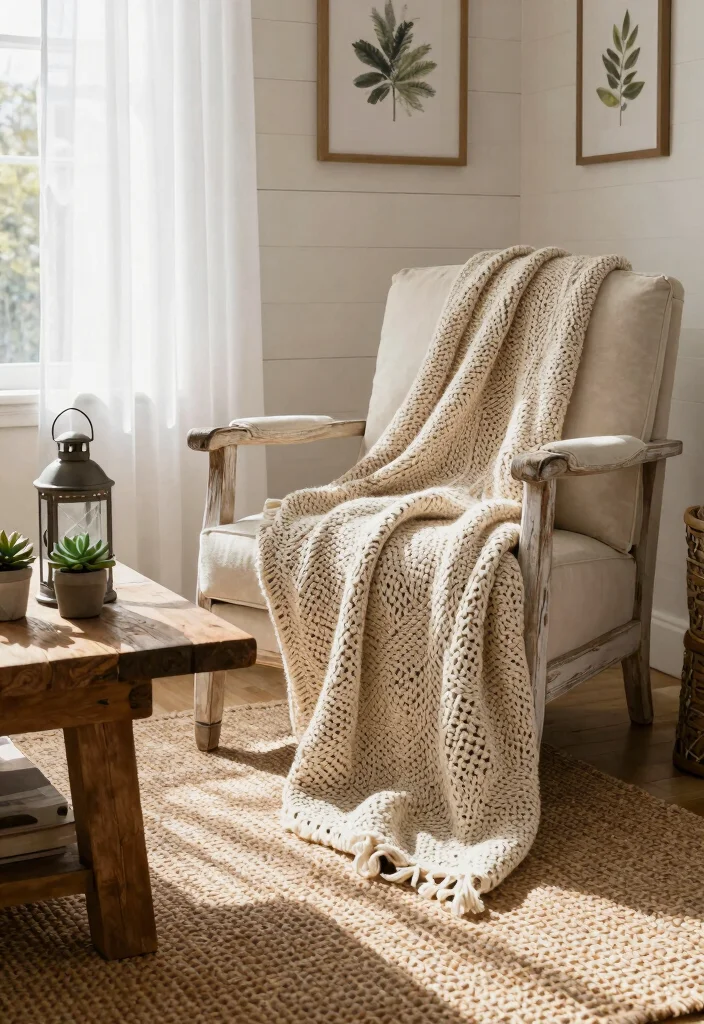 15 Farmhouse Crochet Blanket Ideas for Beginners Without Patterns - 1. Chunky Yarn Bliss 1