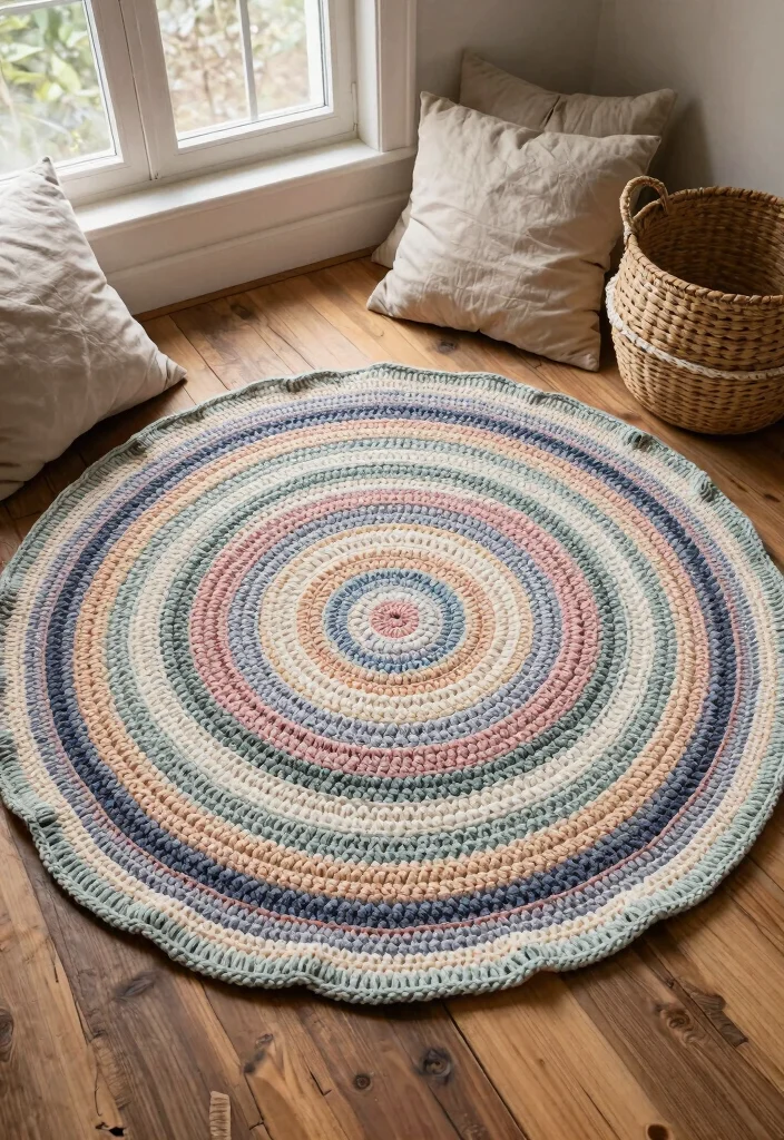 15 Farmhouse Crochet Blanket Ideas for Beginners Without Patterns - 10. Circle of Love 1