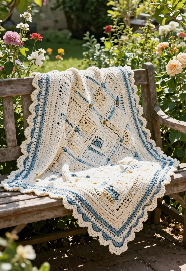 15 Farmhouse Crochet Blanket Ideas for Beginners Without Patterns - 15. Finishing Touches 1
