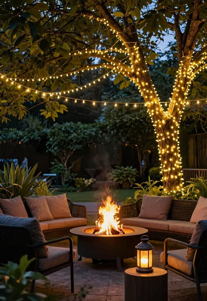 15 Fire Pit Gift Basket Ideas for First-Time Homeowners - 4. Outdoor String Lights 1