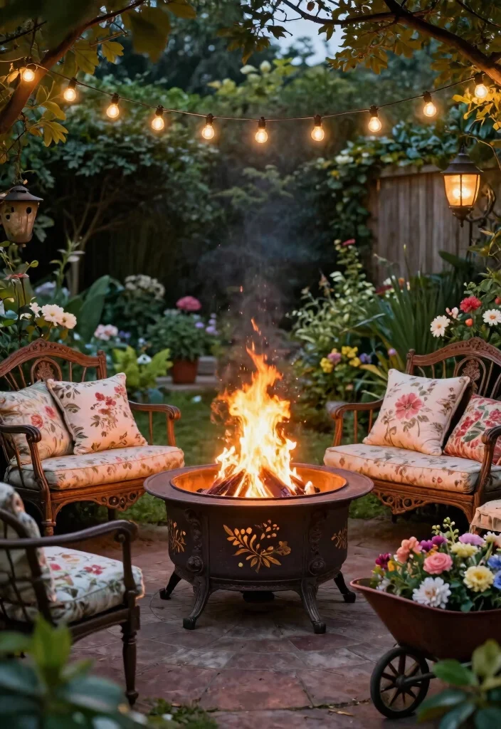 15 Metal Fire Pit Ideas That Don't Rust After One Season - 11. Vintage-Inspired Fire Pit 1