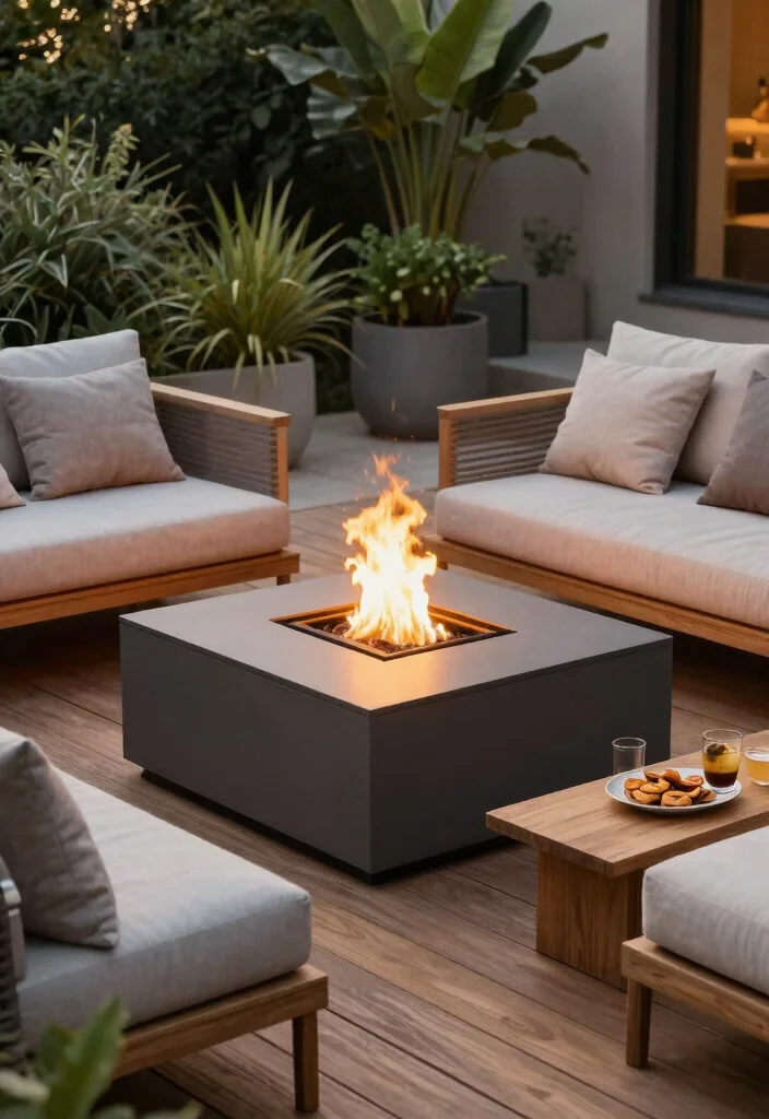 15 Metal Fire Pit Ideas That Don't Rust After One Season - 2. Modern Minimalist Fire Pit 1