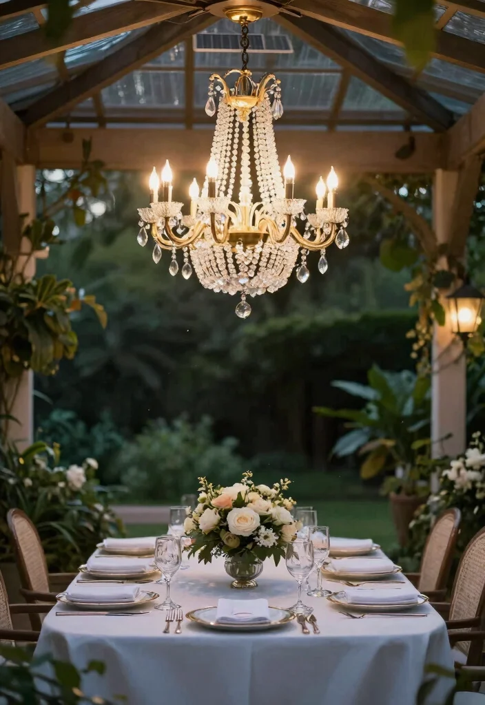 15 Outdoor Hanging Lights That Install Without Running New Wire - 10. Solar Powered Chandeliers for a Touch of Luxury 1
