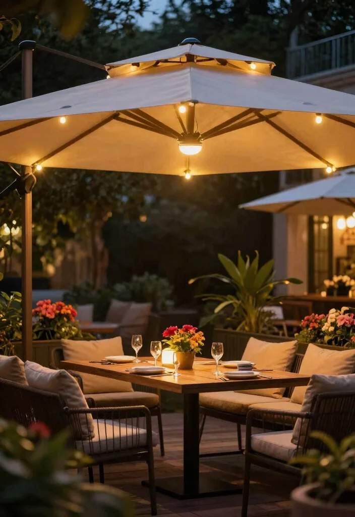 15 Outdoor Hanging Lights That Install Without Running New Wire - 15. Solar Powered Umbrella Lights for Outdoor Comfort 1