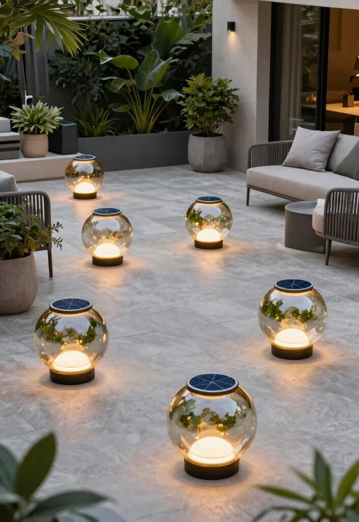 15 Outdoor Hanging Lights That Install Without Running New Wire - 7. Contemporary Solar Sphere Lights for a Modern Touch 1