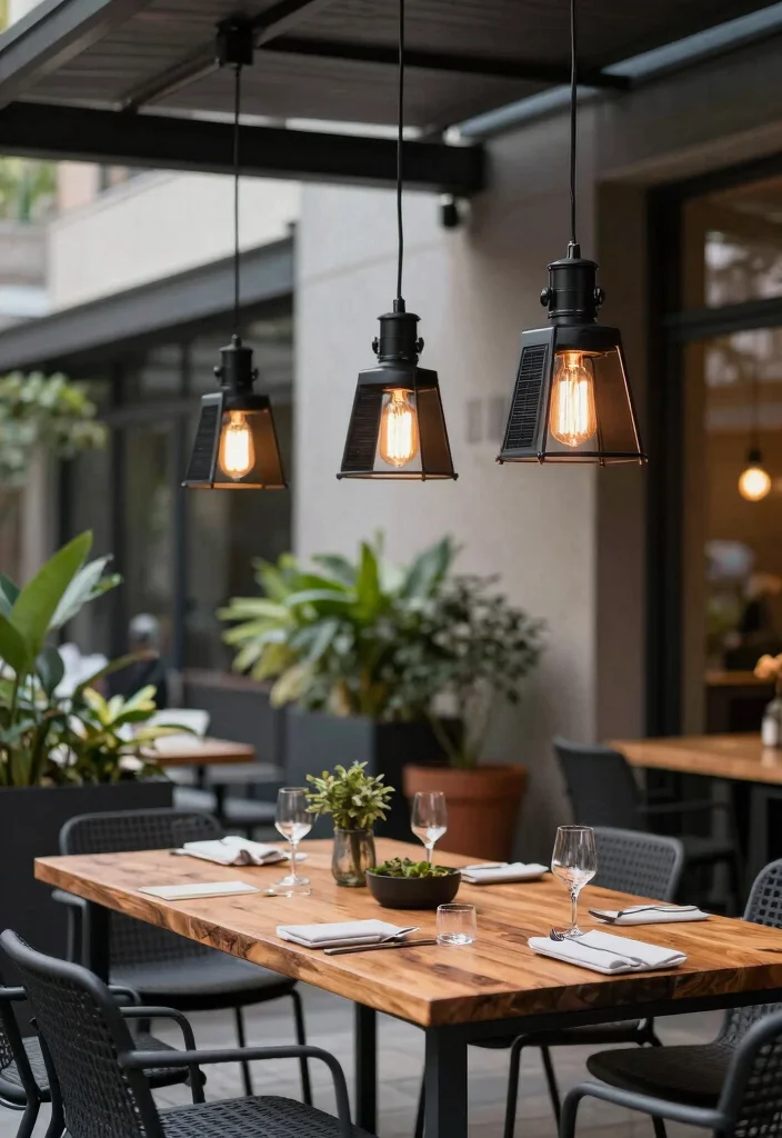 15 Outdoor Hanging Lights That Install Without Running New Wire - 9. Industrial-Style Solar Pendant Lights for an Urban Edge 1
