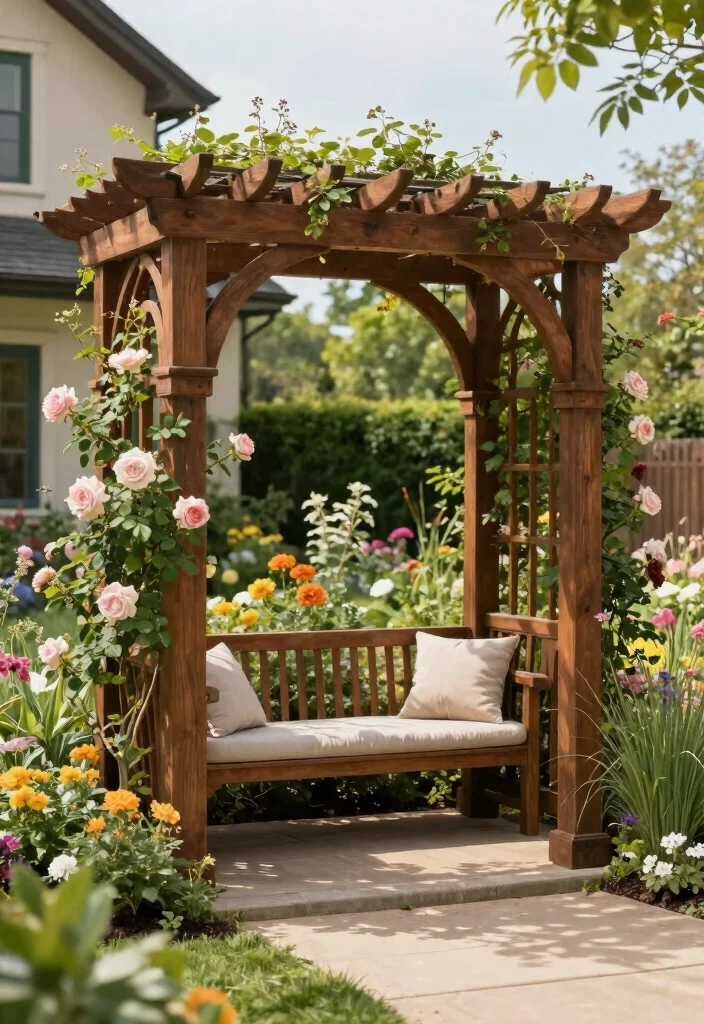 15 Pergola Ideas Attached to House That Add Shade Without a Full Rebuild - 5. Arched Pergola 1
