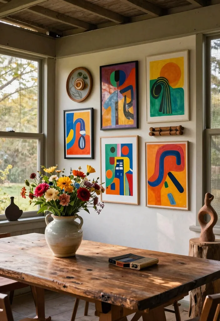 15 Screened In Porch Decorating Ideas That Feel Like a Real Room - 12. Create an Artistic Touch 1