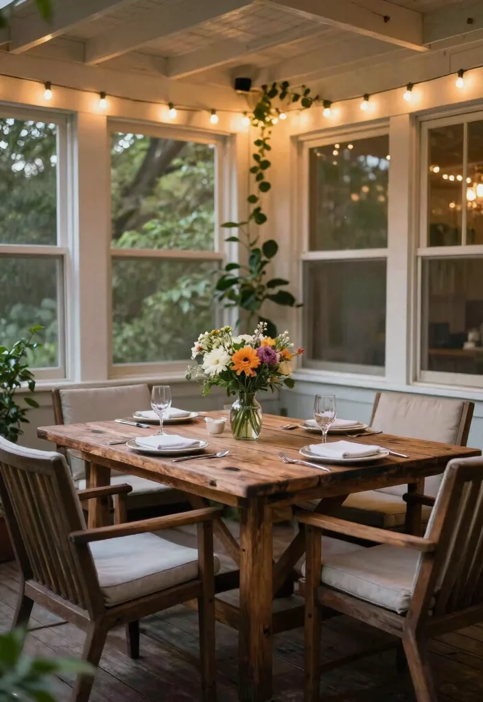 15 Screened In Porch Decorating Ideas That Feel Like a Real Room - 7. Outdoor Dining Area 1