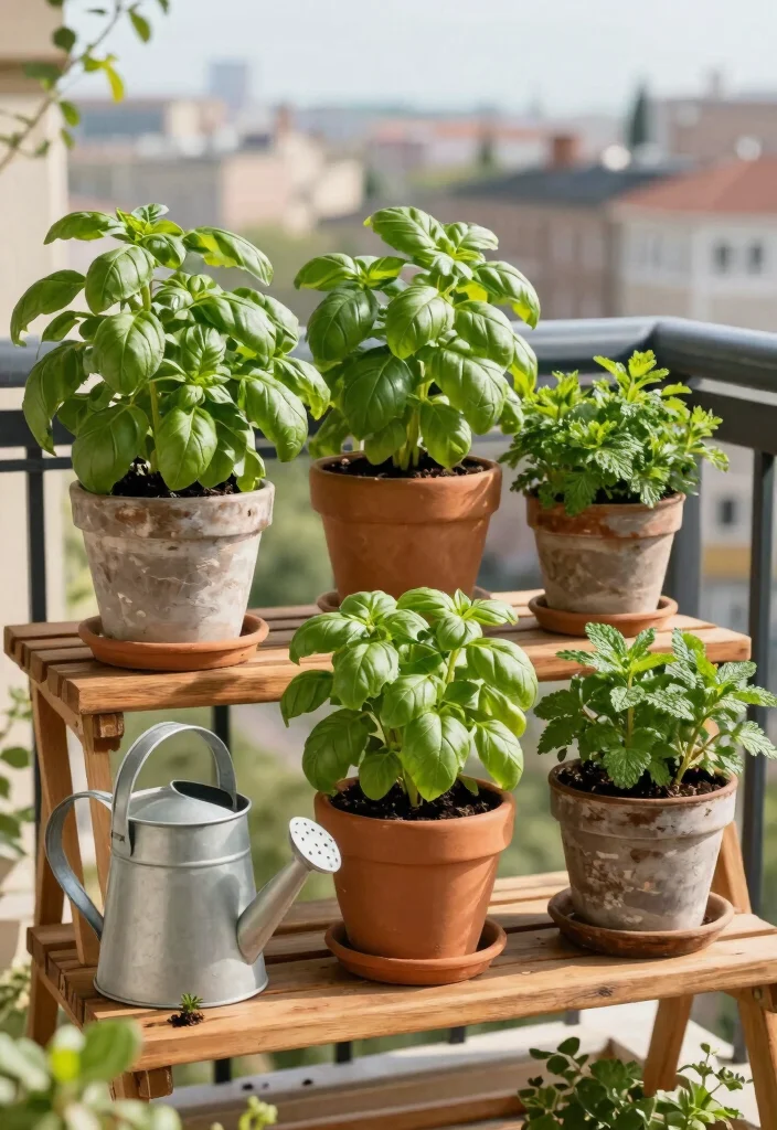 18 Apartment Balcony Garden Ideas for Renters With No Yard - 2. Balcony Herb Garden 1