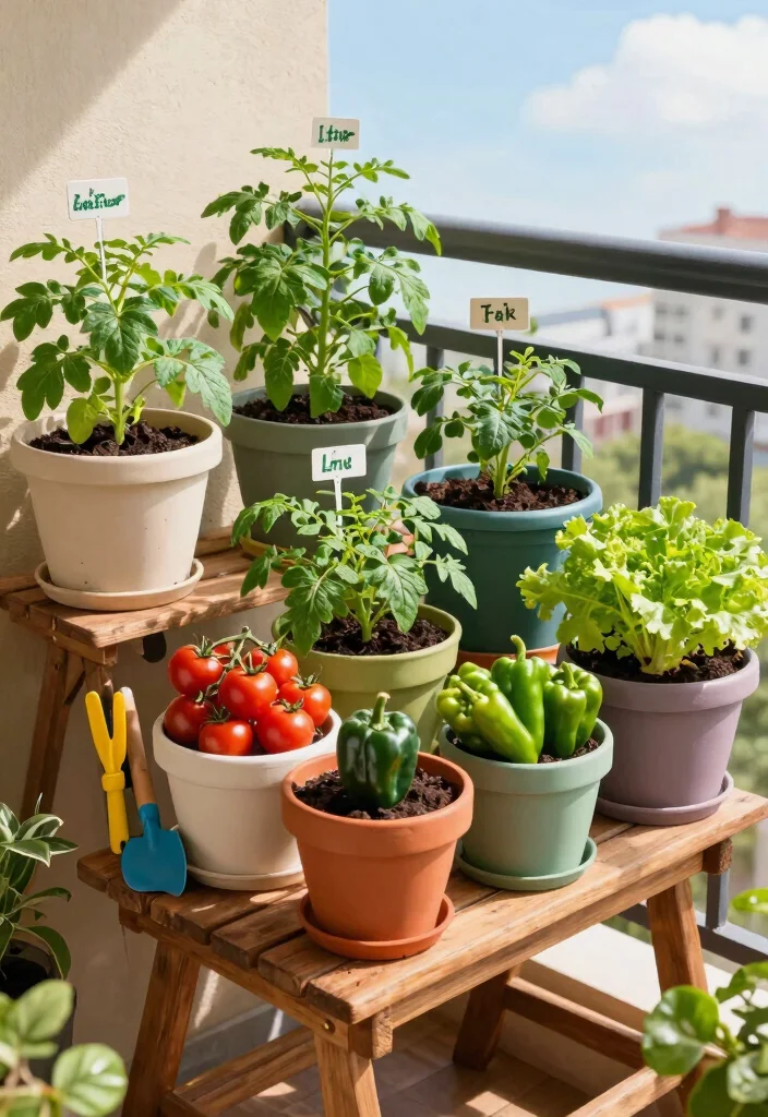 18 Apartment Balcony Garden Ideas for Renters With No Yard - 3. Container Vegetable Garden 1