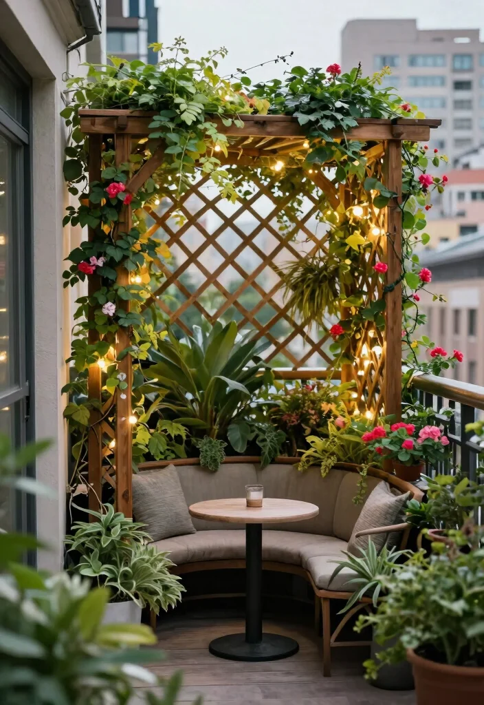 18 Apartment Balcony Garden Ideas for Renters With No Yard - 5. Vertical Garden Trellises 1