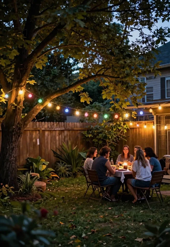 18 Backyard BBQ Party Decorations on a Budget That Set the Mood - 6. Colorful String Lights 1