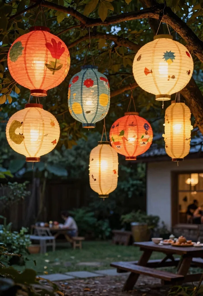 18 Backyard BBQ Party Decorations on a Budget That Set the Mood - 7. Recycled Paper Lanterns 1